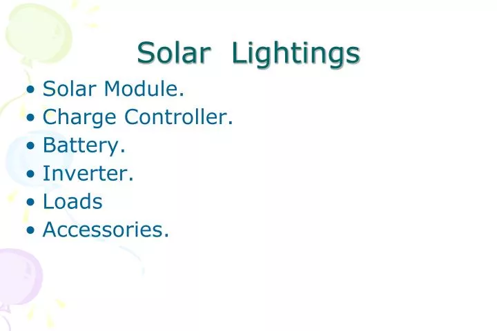 solar lightings