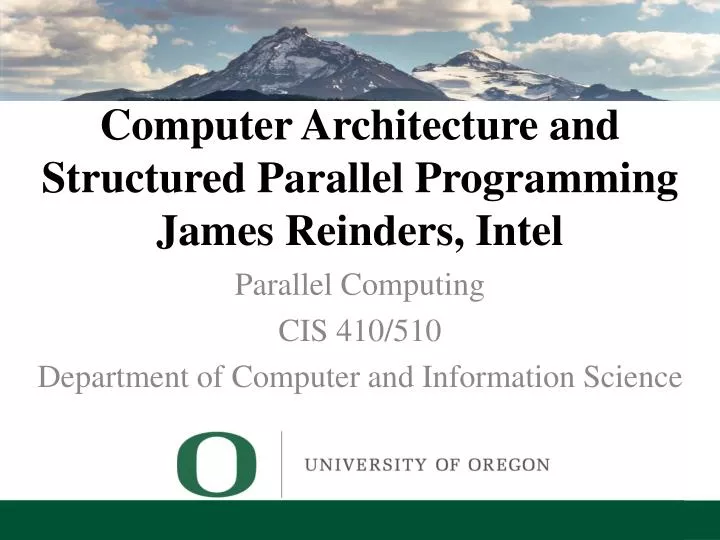 computer architecture and structured parallel programming james reinders intel