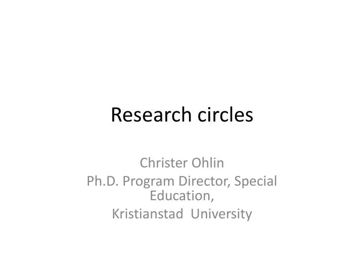 research circles