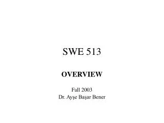 SWE 513