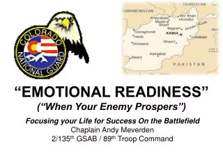 “EMOTIONAL READINESS” (“When Your Enemy Prospers”)