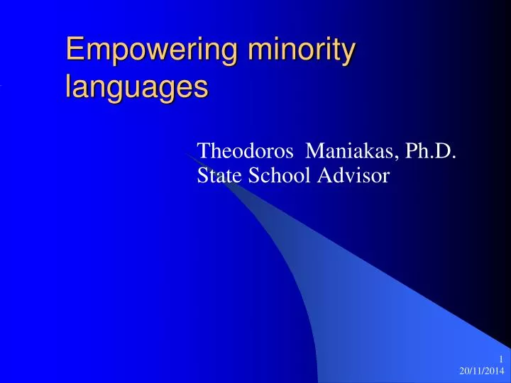 empowering minority languages