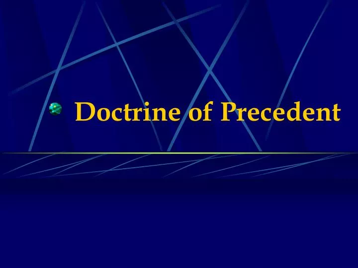 doctrine of precedent
