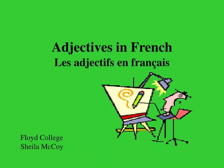 adjectives in french