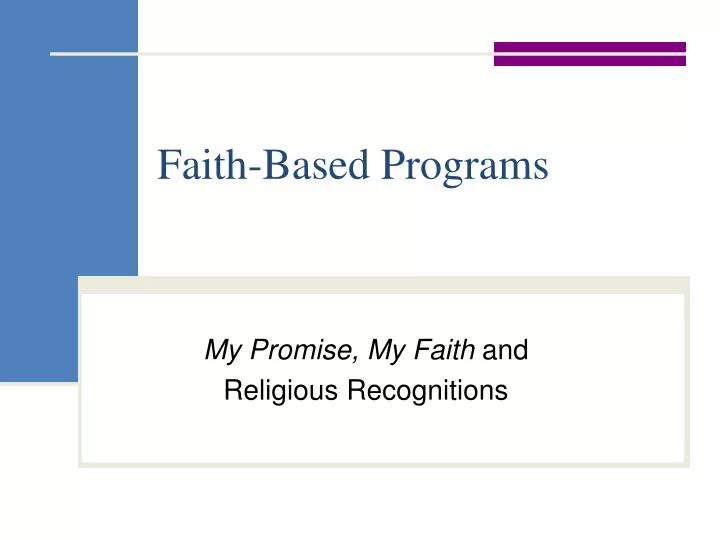 faith based programs