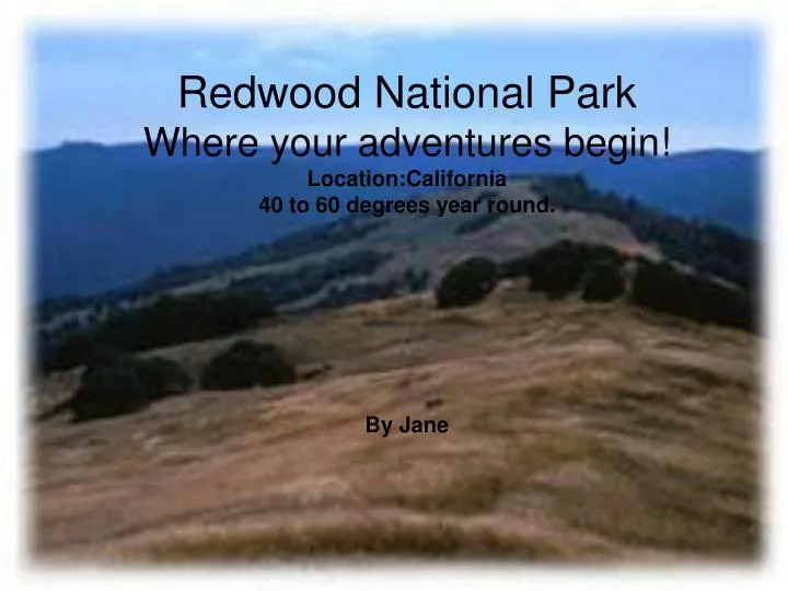 redwood national park where your adventures begin location california 40 to 60 degrees year round