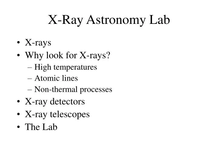 x ray astronomy lab