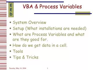 VBA &amp; Process Variables