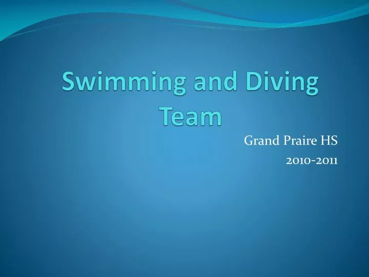 swimming and diving team