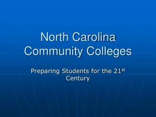 North Carolina Community Colleges