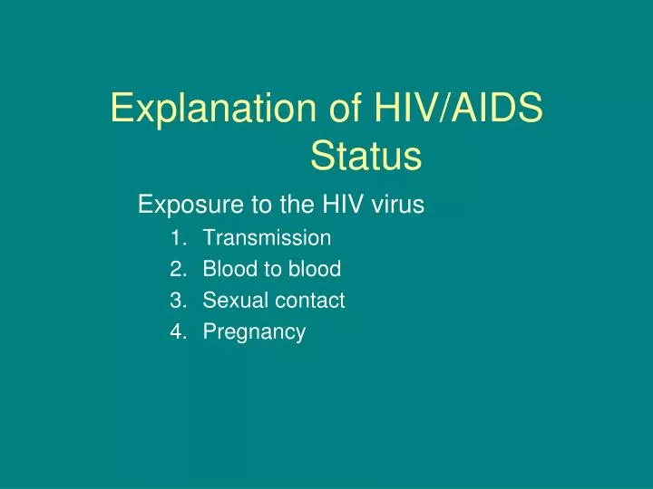 explanation of hiv aids status