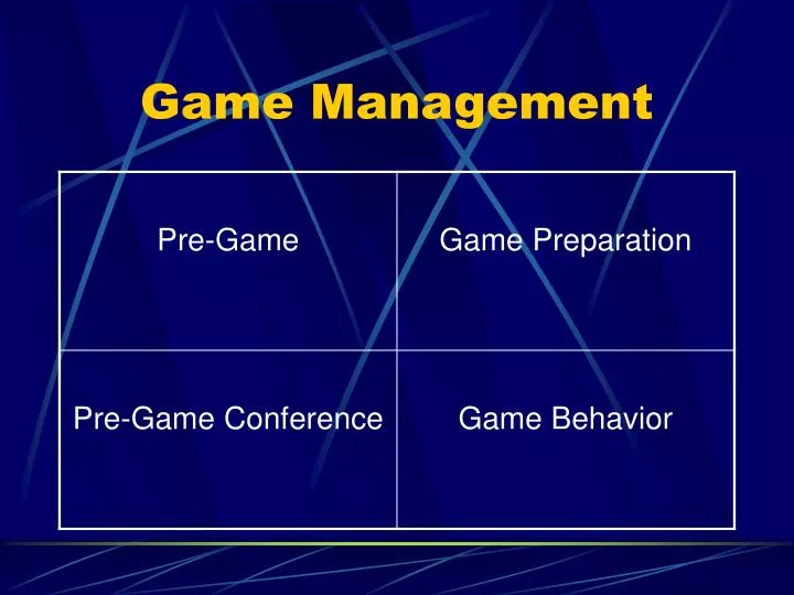 game management