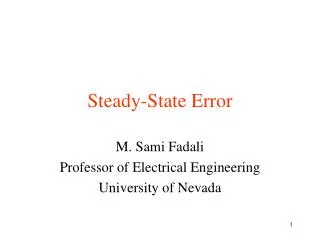 Steady-State Error