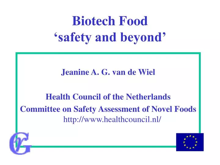 biotech food safety and beyond