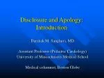 The Importance of Genuine Apology: Lessons from Healthcare and Society - slide 1