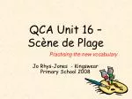 QCA Unit 16 – Scène de Plage - slide 1