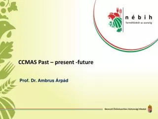 CCMAS Past – present -future