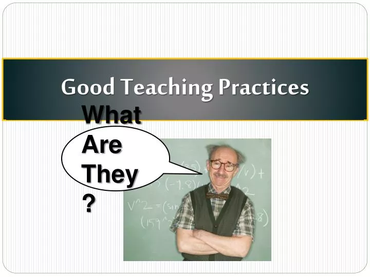 good teaching practices