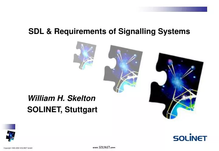 sdl requirements of signalling systems