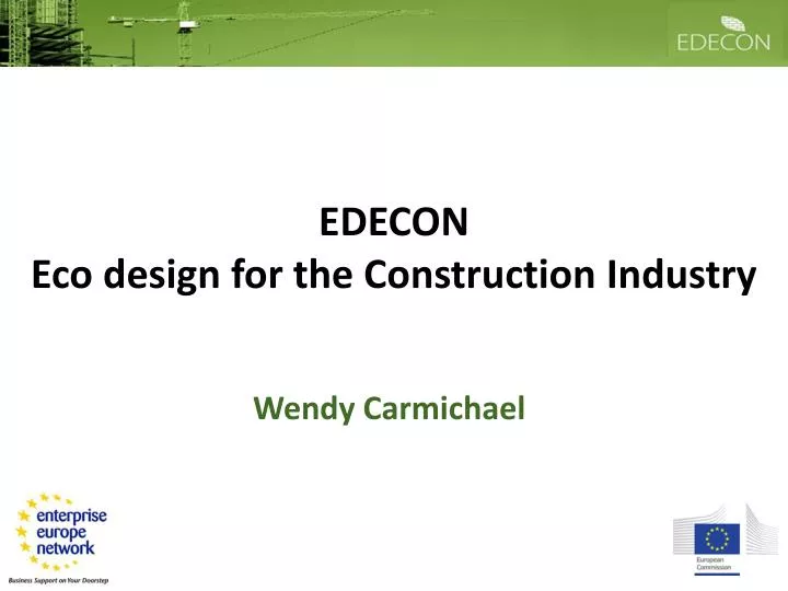 edecon eco design for the construction industry