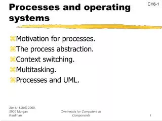 Processes and operating systems