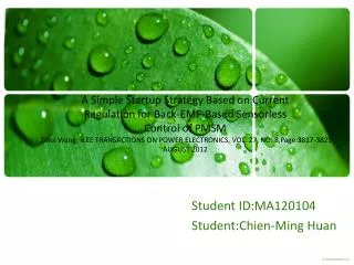 Student ID:MA120104 Student:Chien -Ming Huan