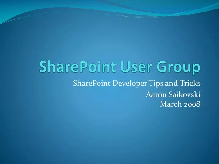 sharepoint user group
