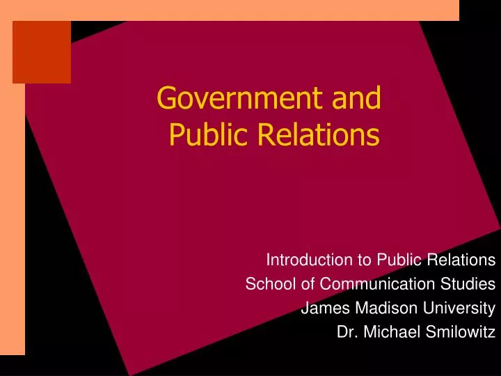 government and public relations