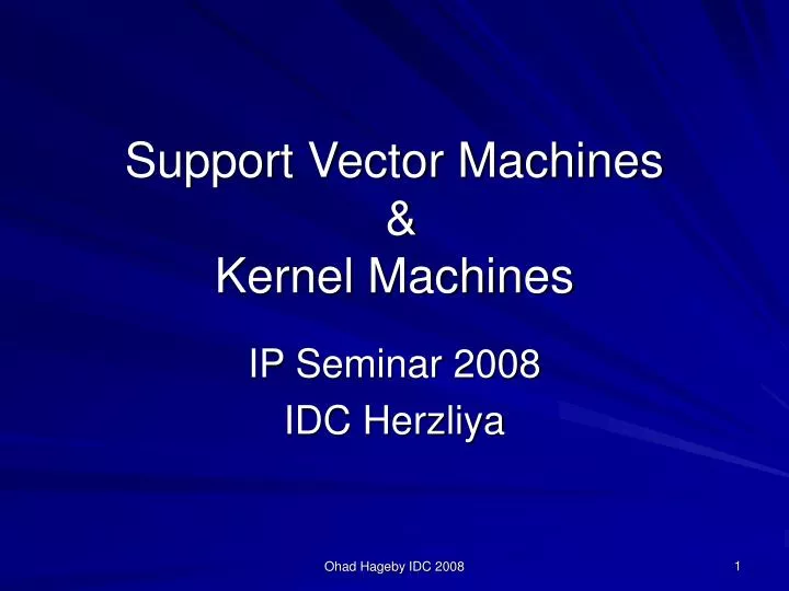 support vector machines kernel machines