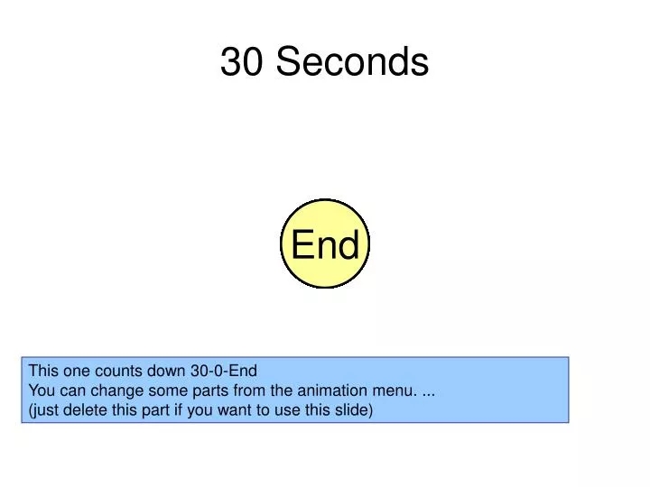 30 second s