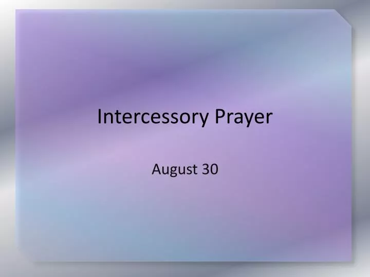 intercessory prayer