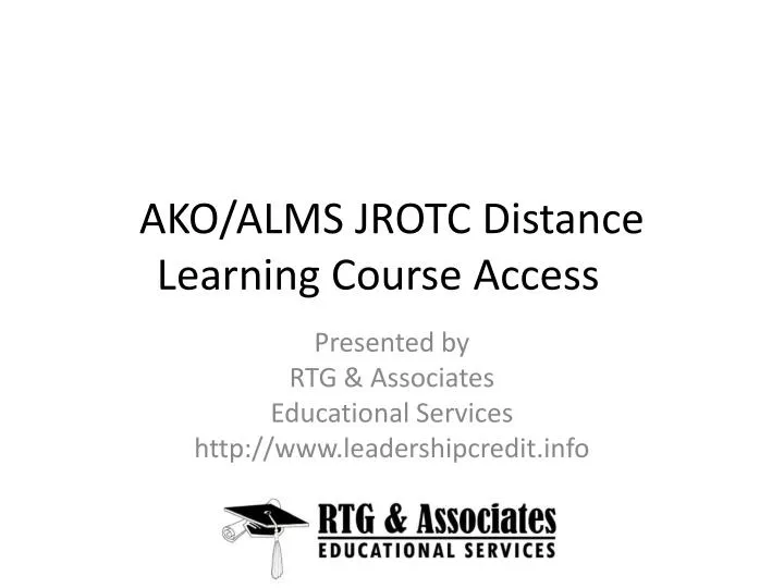 ako alms jrotc distance learning course access