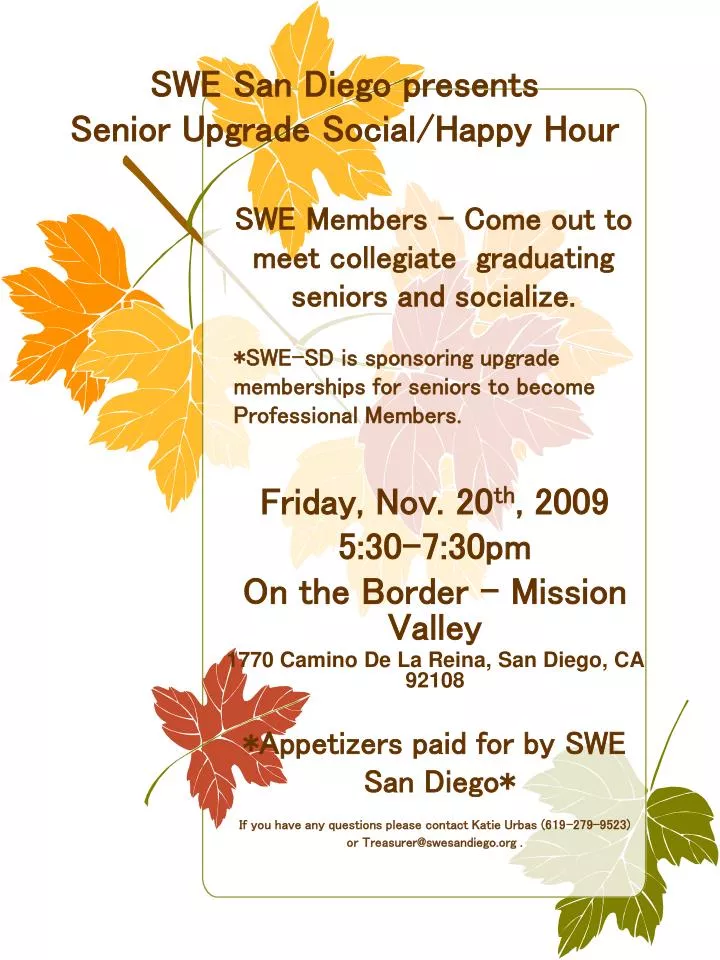 swe san diego presents senior upgrade social happy hour