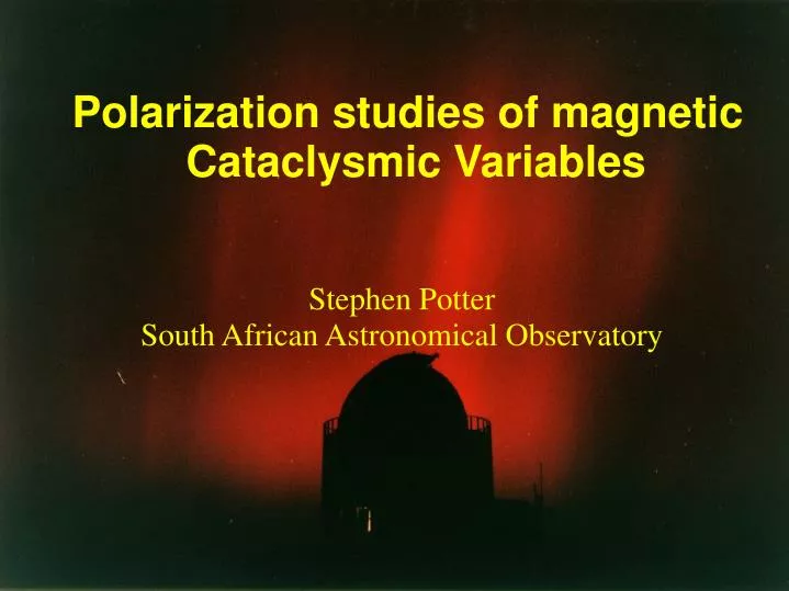 polarization studies of magnetic cataclysmic variables