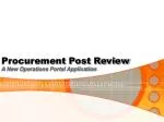 Procurement Post Review - slide 1