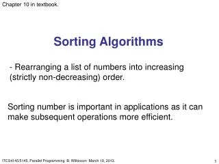 Sorting Algorithms