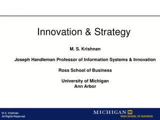 Innovation &amp; Strategy