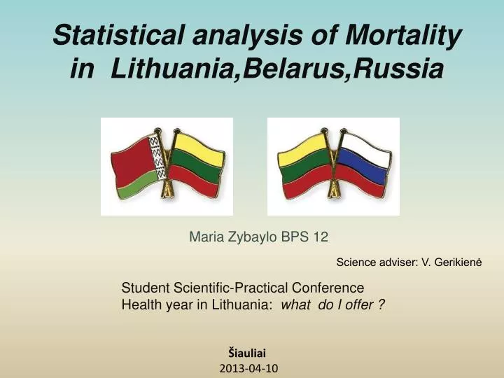 statistical analysis of mortality in lithuania belarus russia