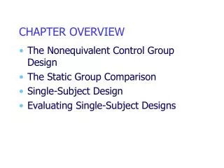CHAPTER OVERVIEW