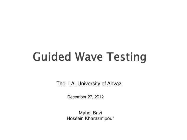 guided wave testing