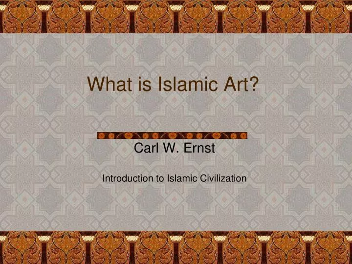 what is islamic art