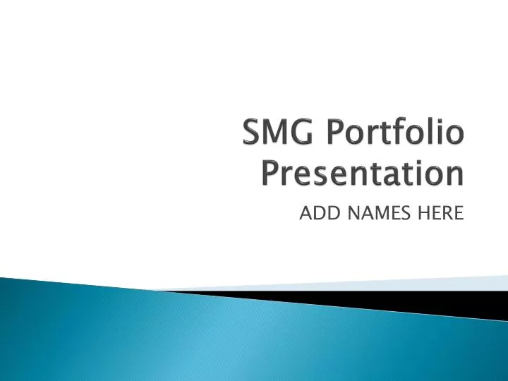 smg portfolio presentation
