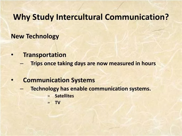 why study intercultural communication