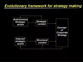 Evolutionary framework for strategy making