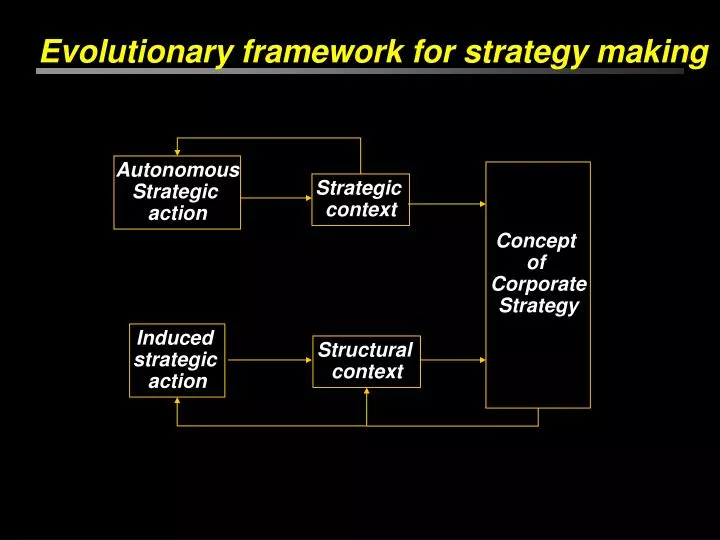 evolutionary framework for strategy making