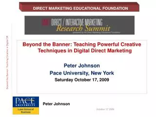 Beyond the Banner: Teaching Powerful Creative Techniques in Digital Direct Marketing