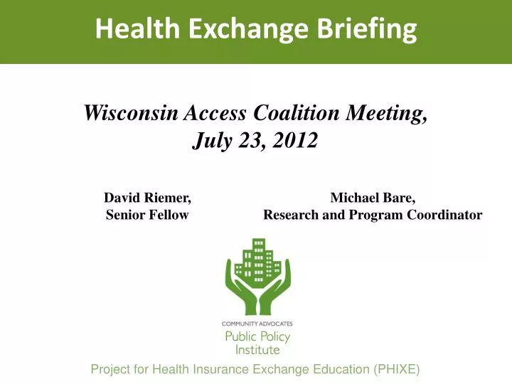 health exchange briefing