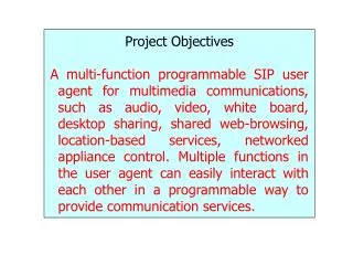 Project Objectives