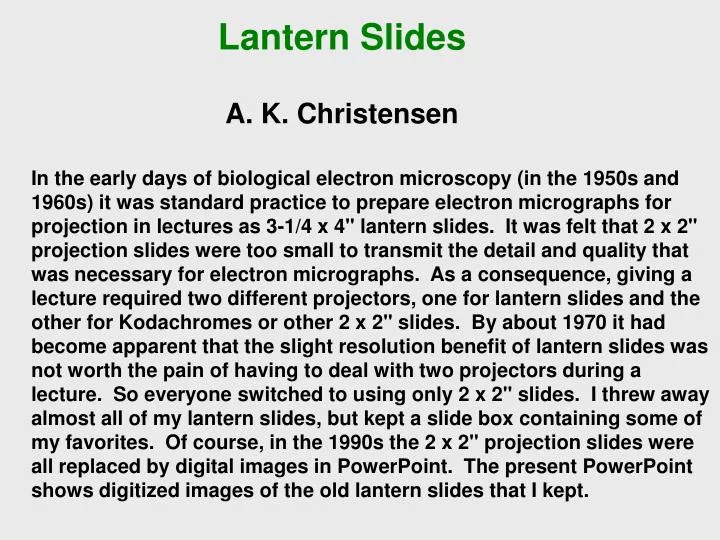 lantern slides a k christensen