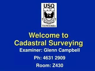 Welcome to Cadastral Surveying